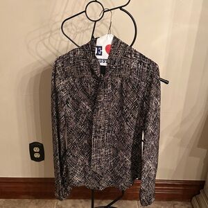 Lafayette 148 New York Black and White Blouse